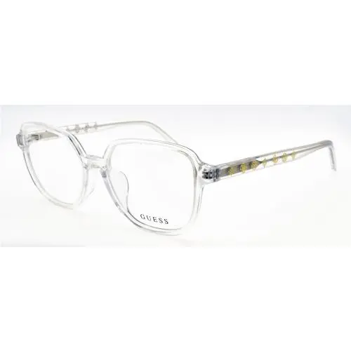 Guess GU50154-D 026 Women`s Eyeglasses Frames Acetate 52-17-140 Clear Crystal