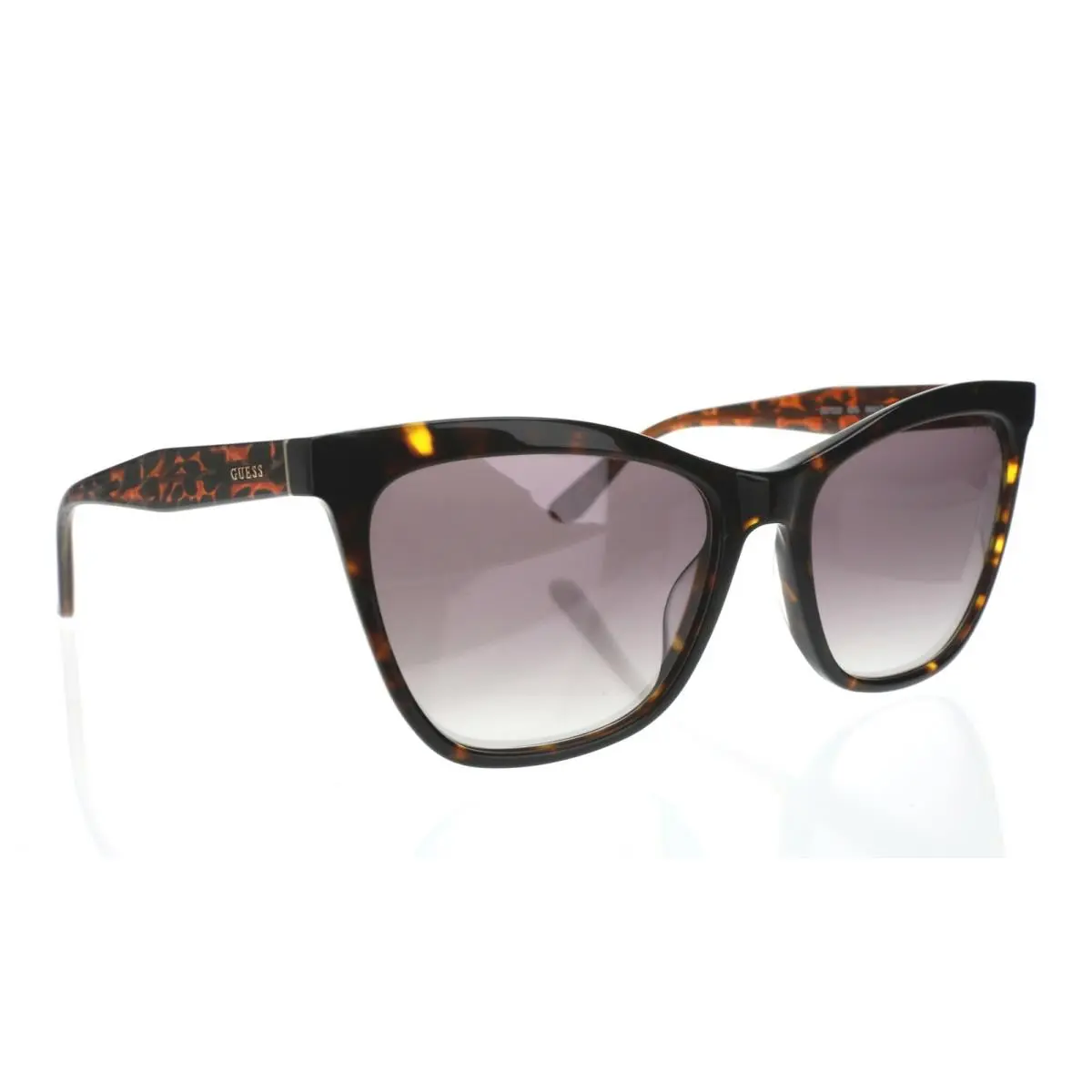 Guess 255268 Womens Gu7520 Square Sunglasses Dark Havana/brown