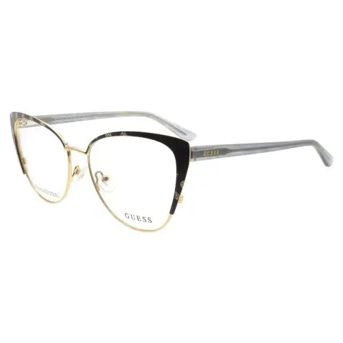 Guess GU50121 020 Women`s Glasses Frames Cat Eye 55-16-145 Gray / Gold Pattern