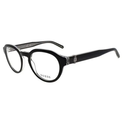 Guess GU50083 005 Men`s Eyeglasses Frames Acetate 50-21-150 Black / Crystal