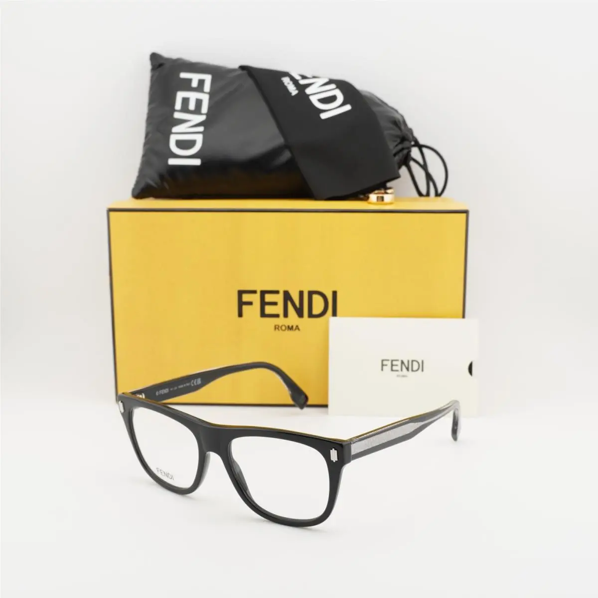 Fendi FE50070I 001 Black 54mm Eyeglasses