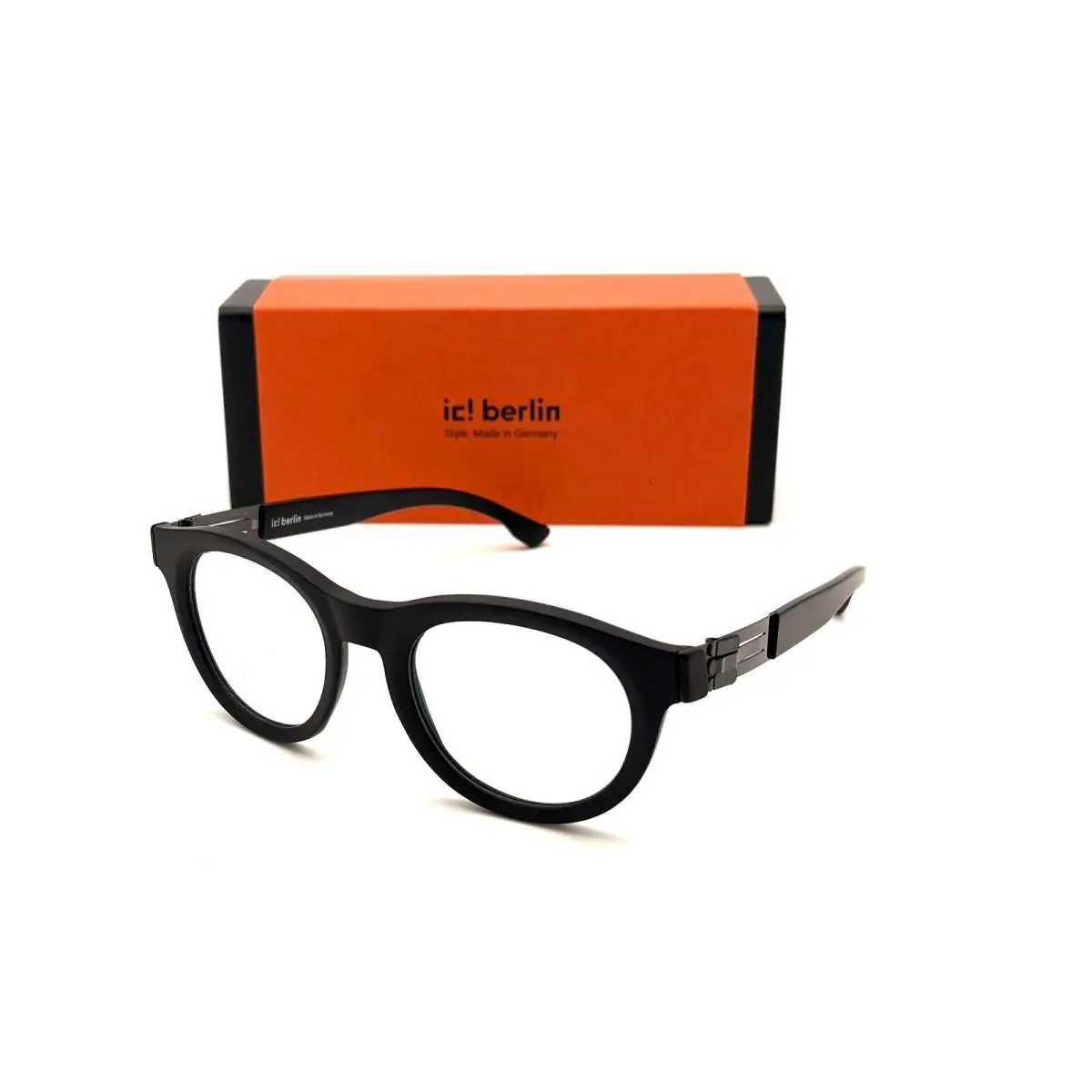 IC Berlin Glen Matte Black Gunmetal / Clear Lenses 49mm Eyeglasses - Frame: Matte Black Gunmetal