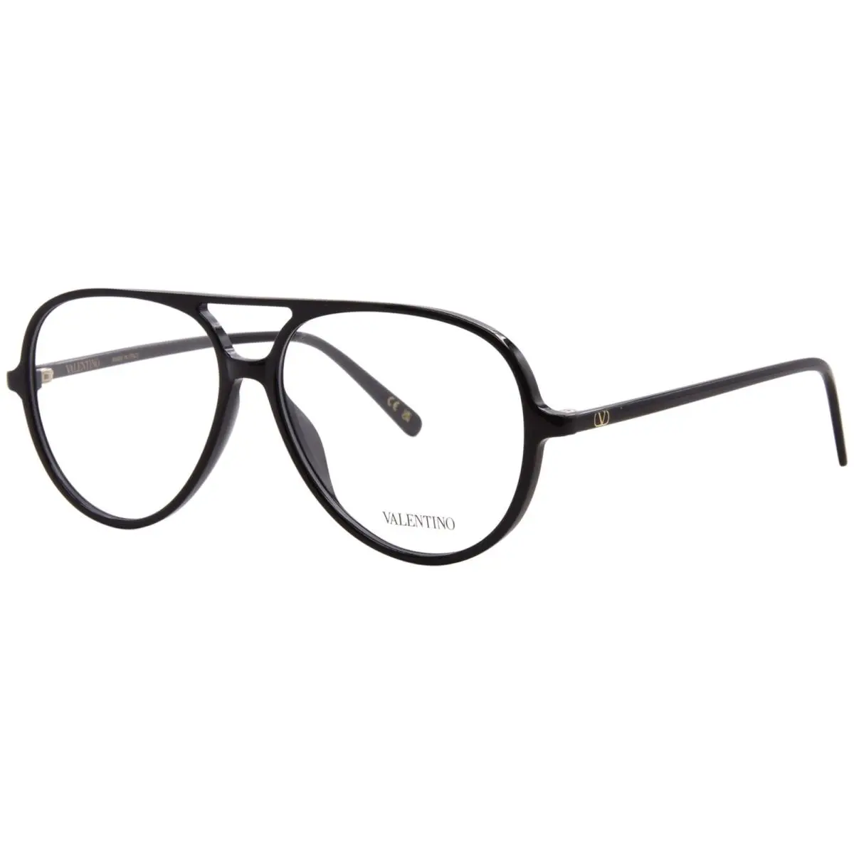 Valentino VG0023O 001 Eyeglasses Frame Women`s Black Full Rim Pilot Style 56mm