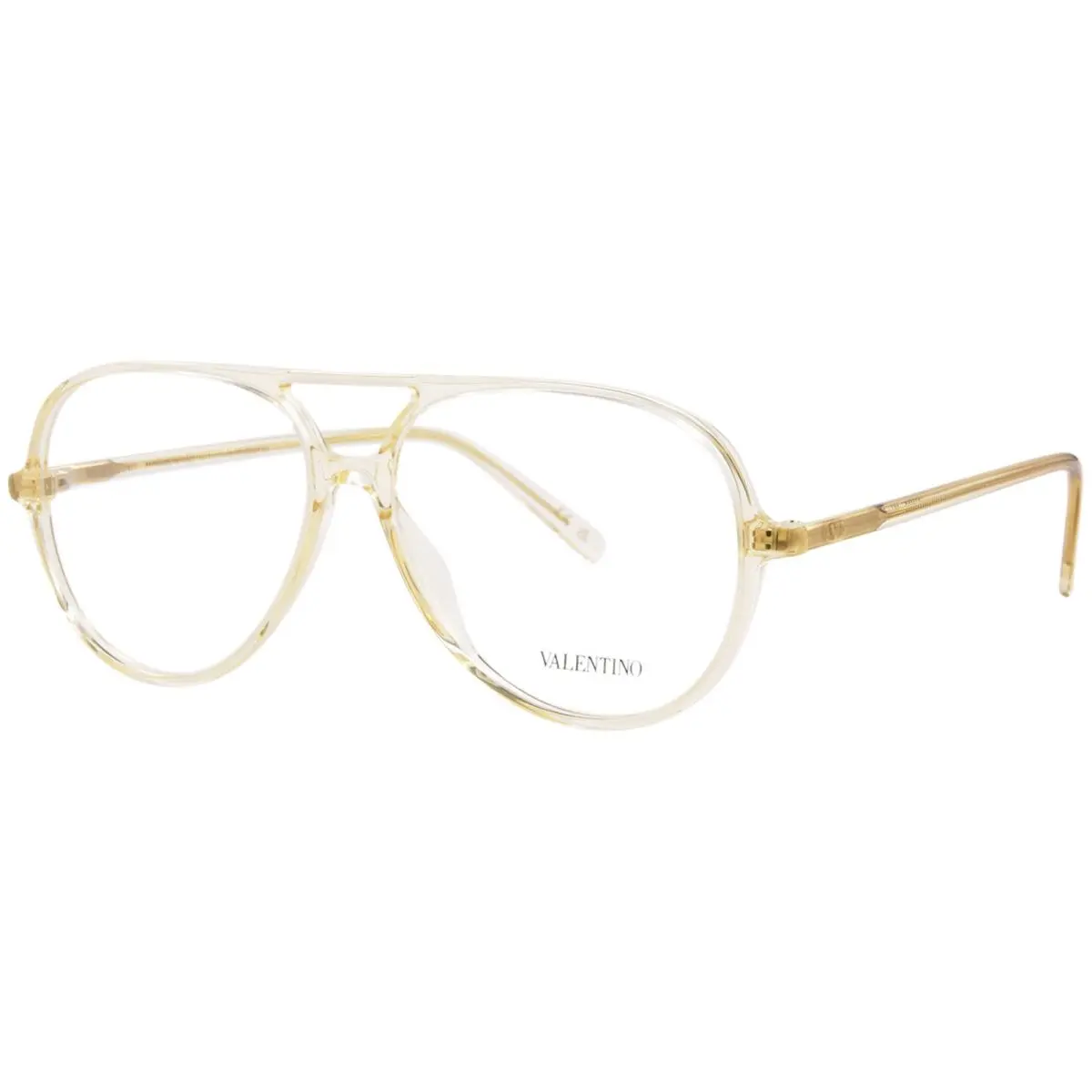 Valentino VG0023O 004 Eyeglasses Women`s Orange Transparent Full Rim Pilot 56mm