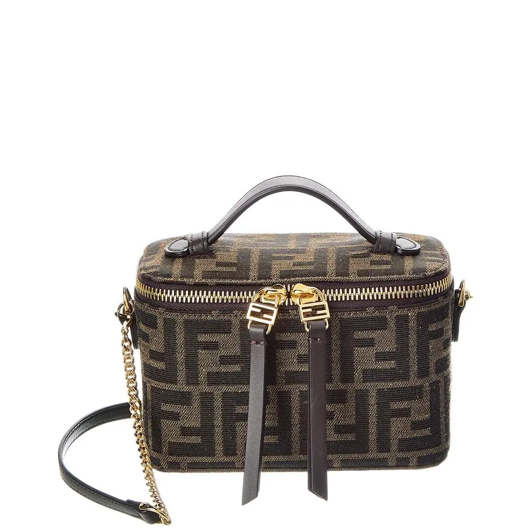 Ff Jacquard Vanity Case Women`s Brown by Fendi