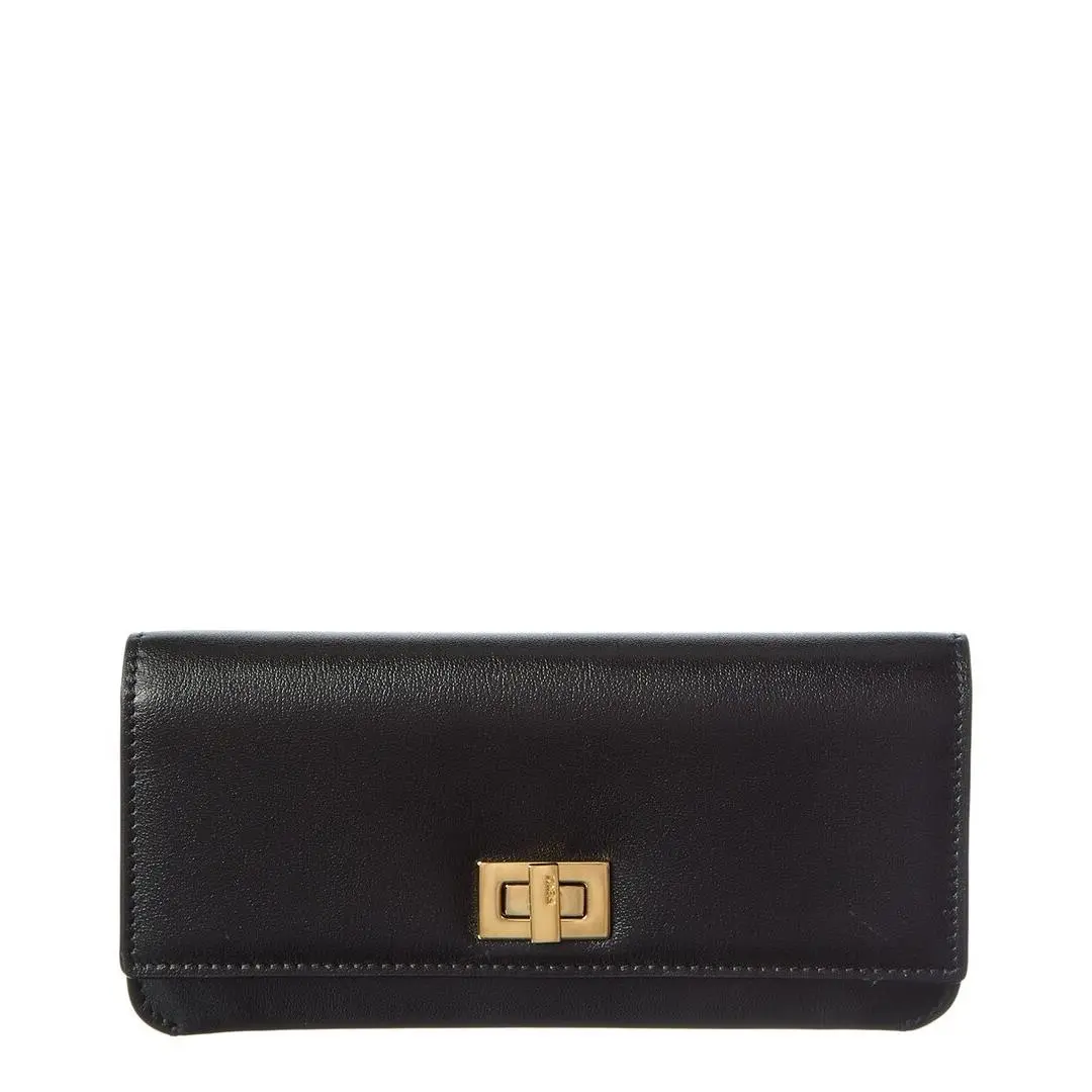 Way Leather Continental Wallet Women`s Black by Fendi