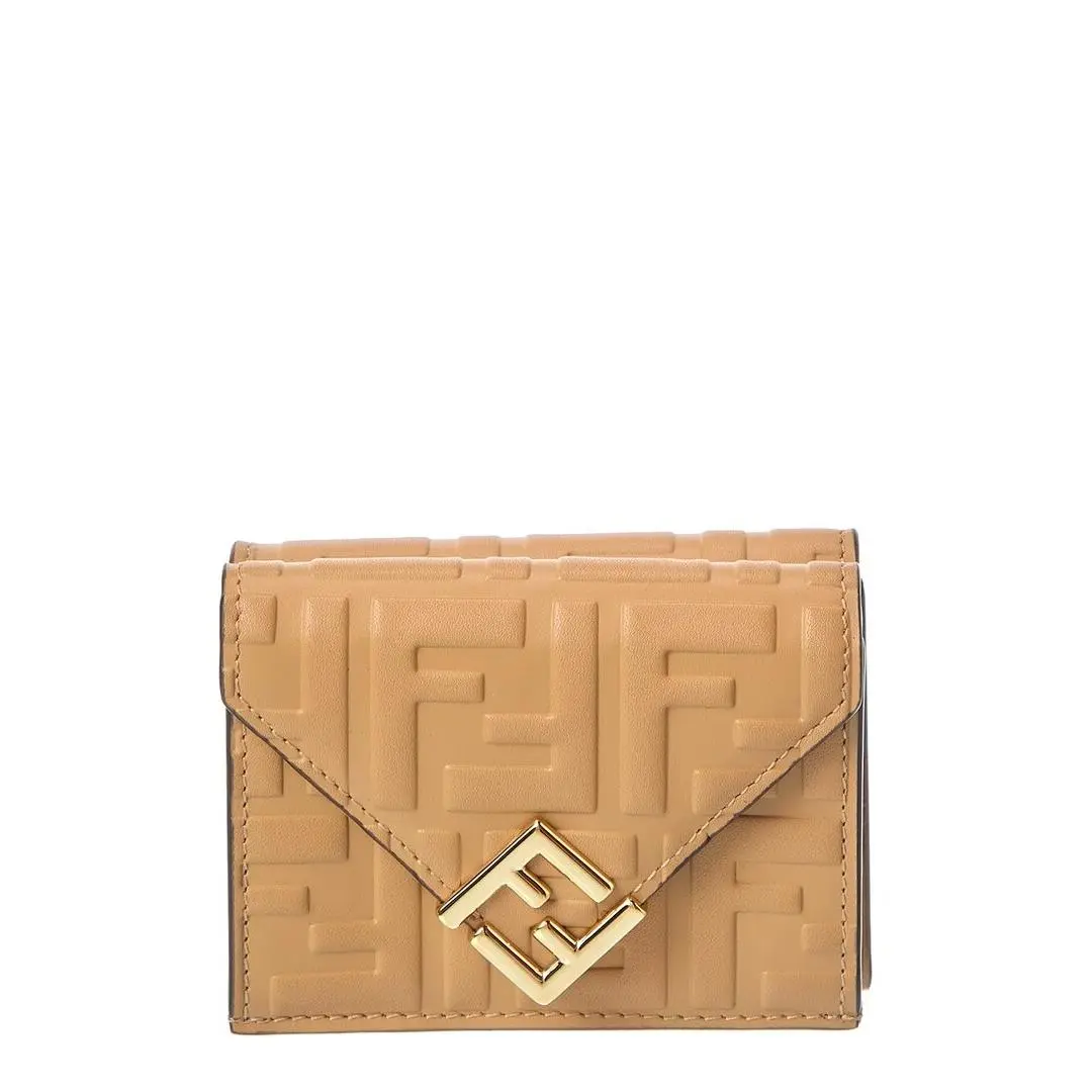 Ff Diamonds Leather Wallet Women`s Brown by Fendi
