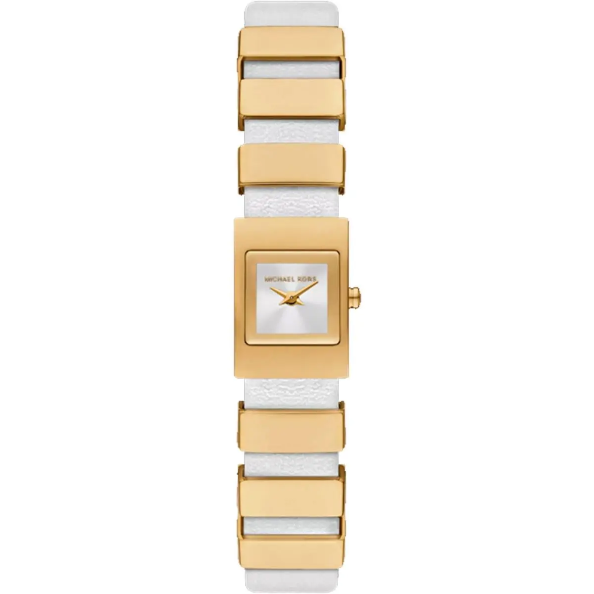 Michael Kors Women`s Watch Darrington Quartz White and Yellow Gold Strap MK4899