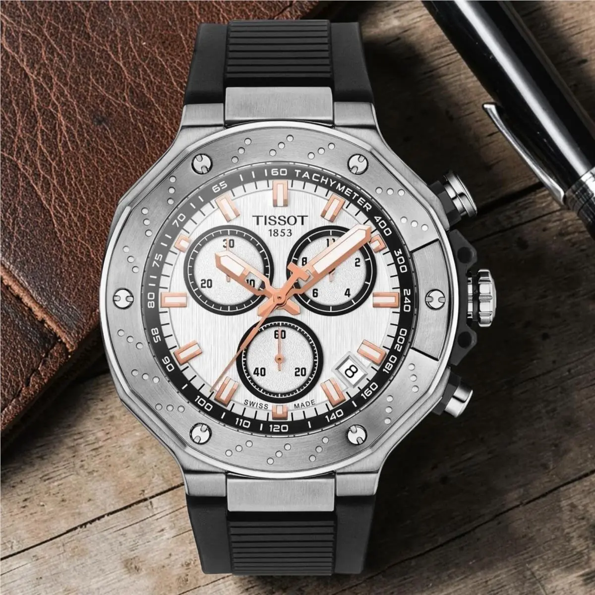Tissot T-race Chronograph White Dial Quartz Men`s Watch T141.417.17.011.00