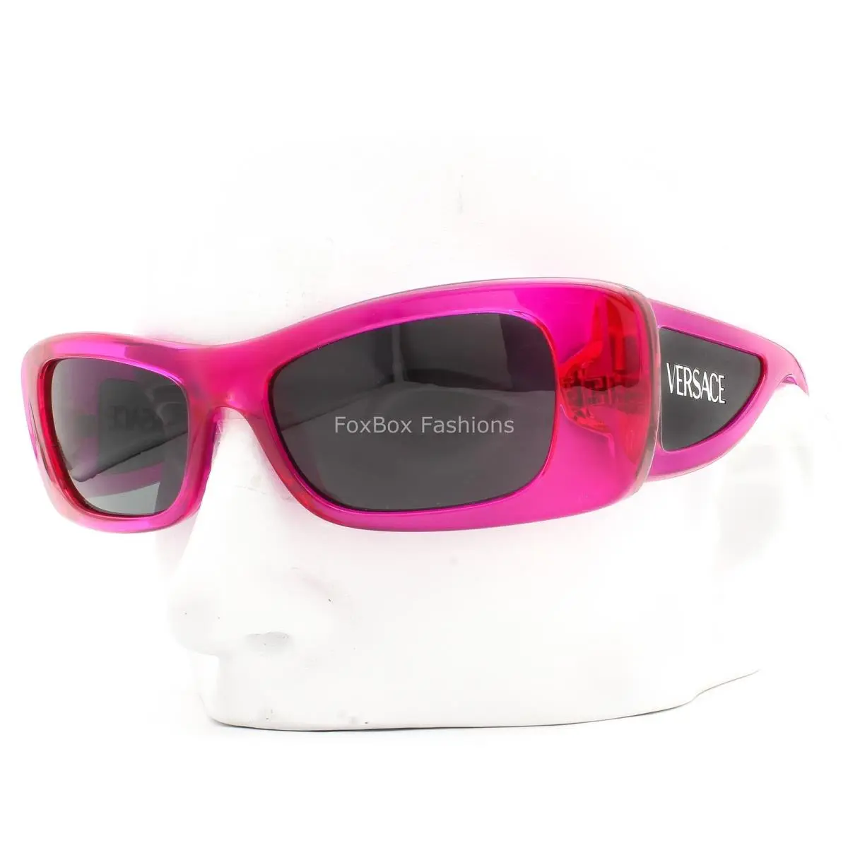 Versace Sunglasses Transparent Fuchsia Pink VE 4481 5434/87 with Case