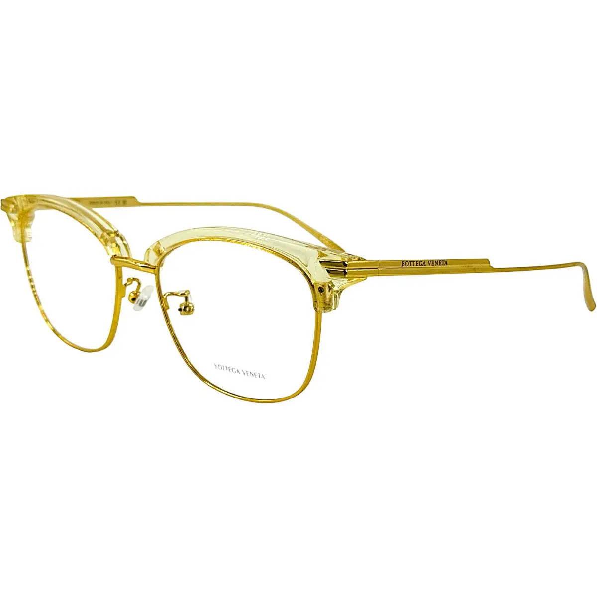 Bottega Veneta BV1011OA Unisex Metal Eyeglass Frame 004 Gold 53-17 Italy w Case