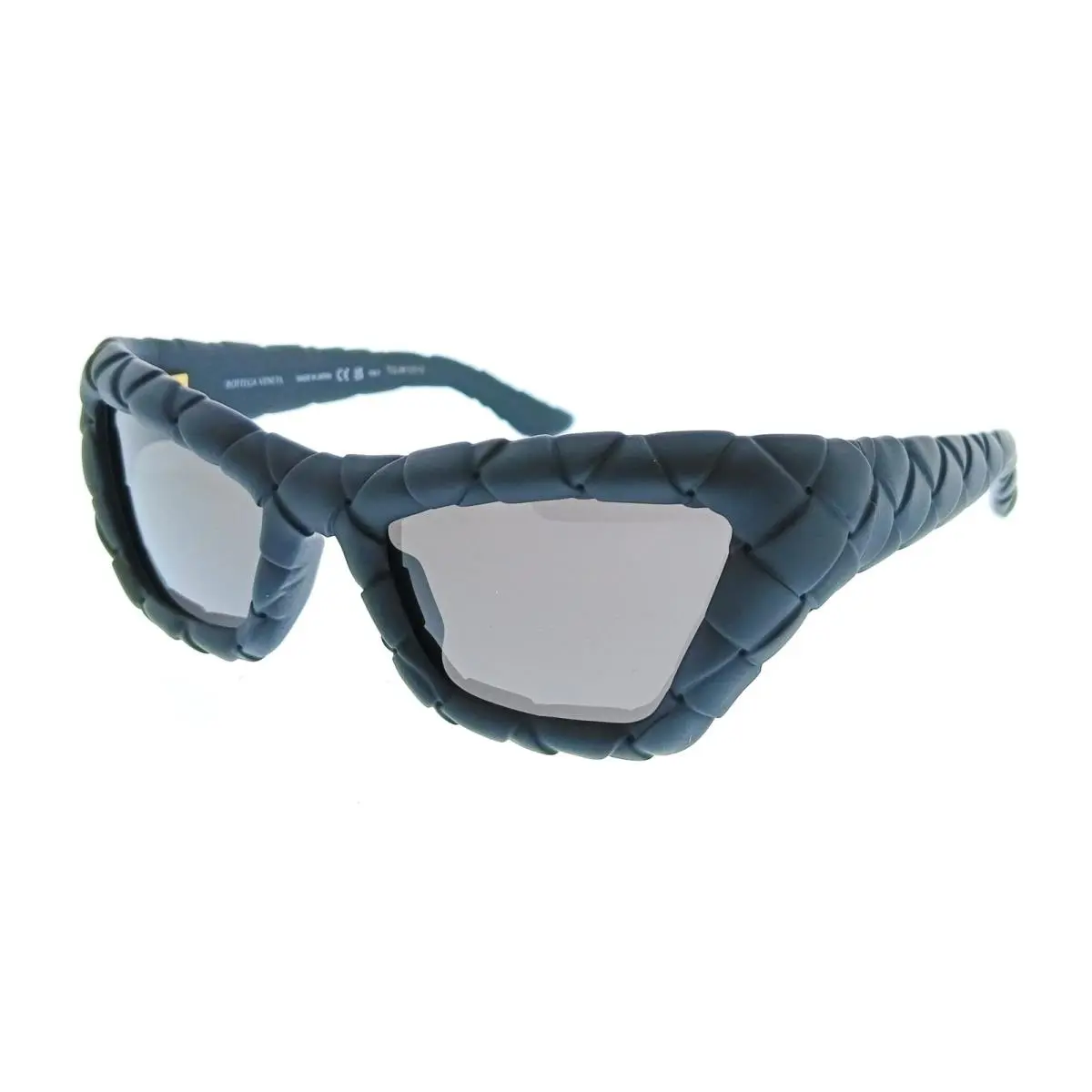 Bottega Veneta BV1438S-001 Woven Black Cat Eye Womens Sunglasses