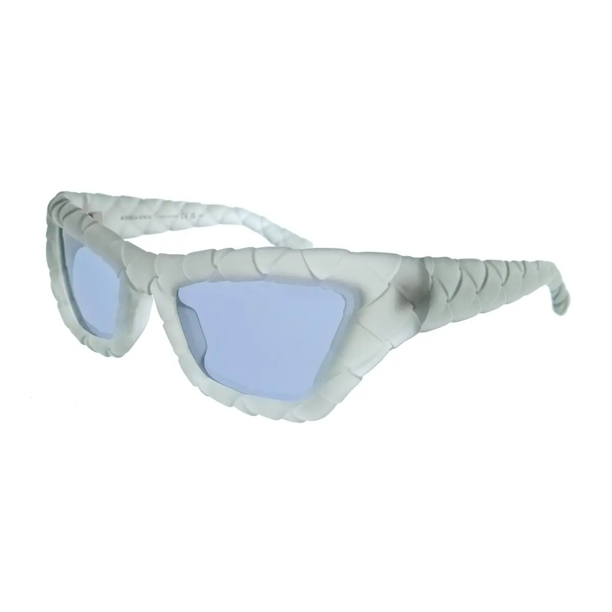 Bottega Veneta BV1438S-004 Woven Grey Cat Eye Womens Sunglasses