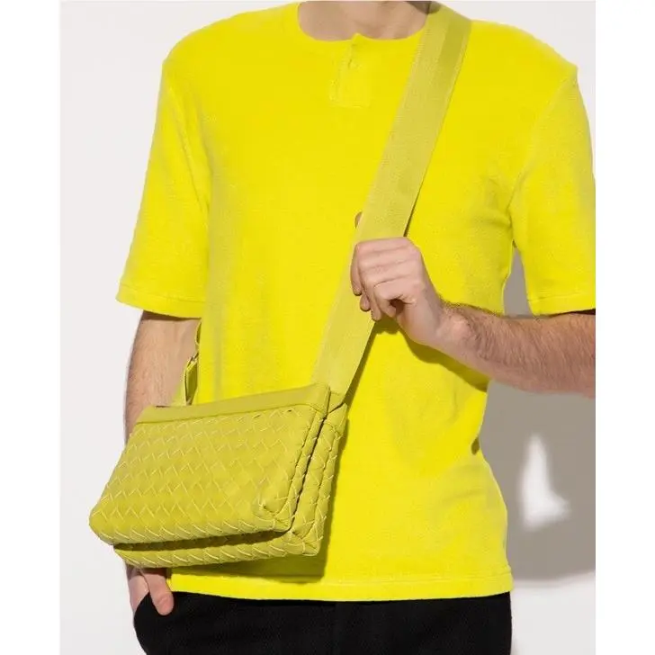 Bottega Veneta Duo Shoulder Bag Intrecciato Nappa Yellow Crossbody