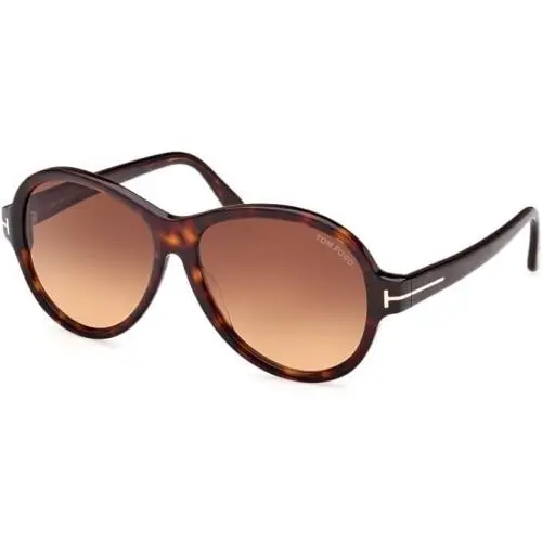 Tom Ford Sunglasses w TF Case - FT1033 52F - Dark Havana/bronze 59-15-140