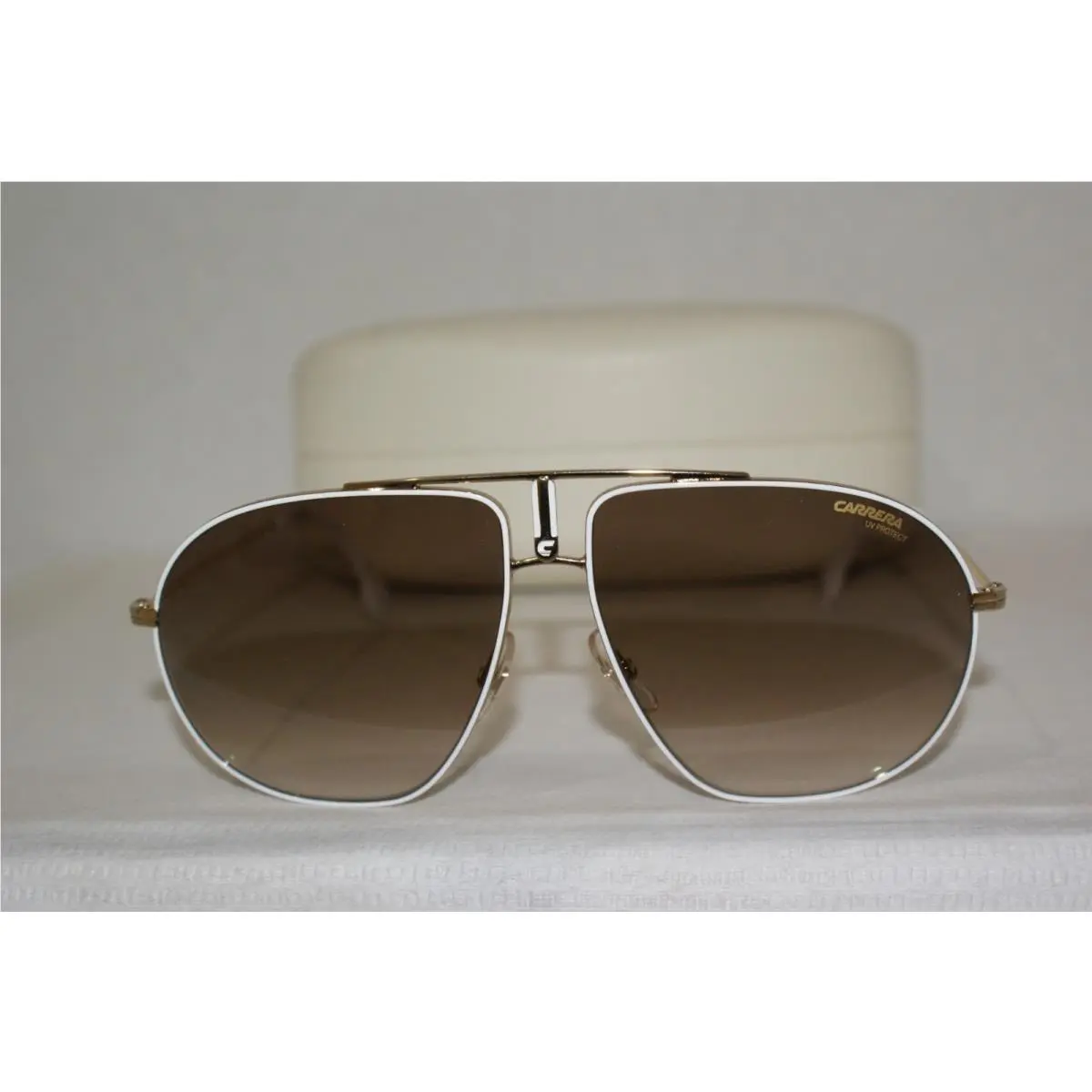 Carrera Sunglasses Bound/s White/gold B4E 60-12 W Case
