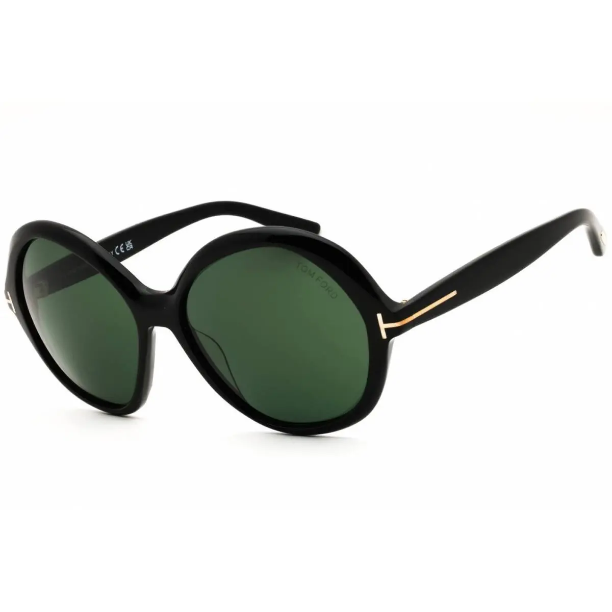 Tom Ford Women`s Sunglasses Shiny Black Oversized Full Rim Frame FT1282 01N