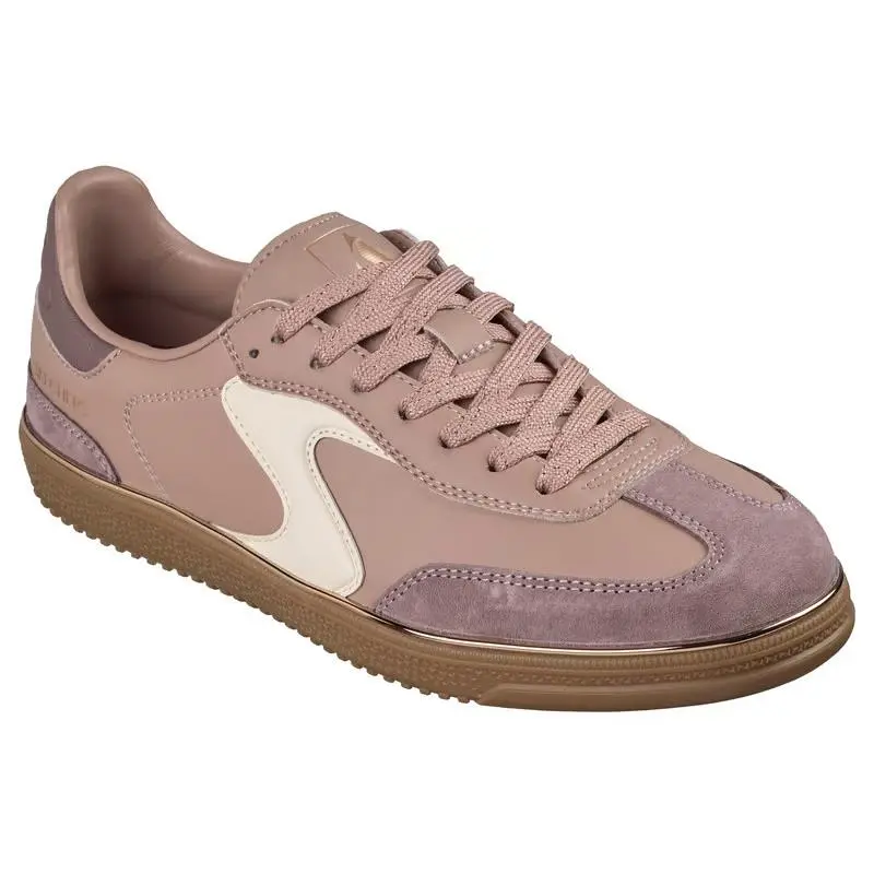 Womens Skechers Hotshot Living Luxe Mauve Suede Shoes