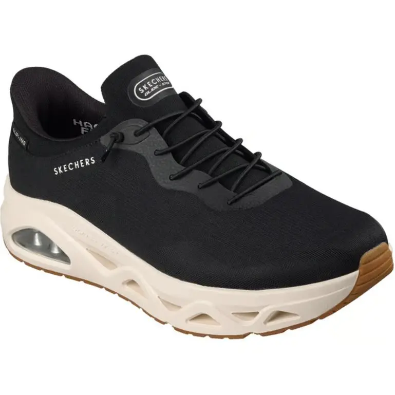 Mens Skechers Slip-ins Uno Glide Step - Air Gliders Black White