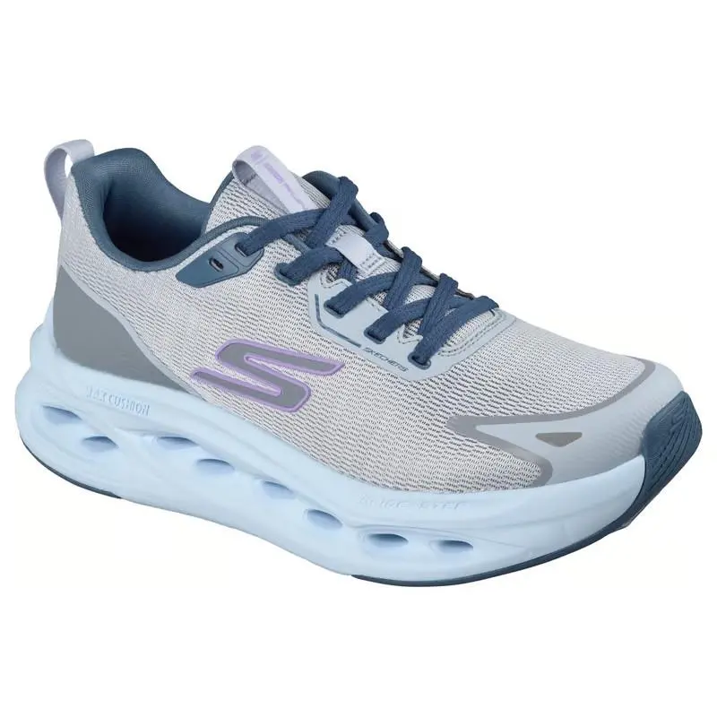 Womens Skechers Max Cushioning Glide Step Tukker Gray Multi Mesh Shoes