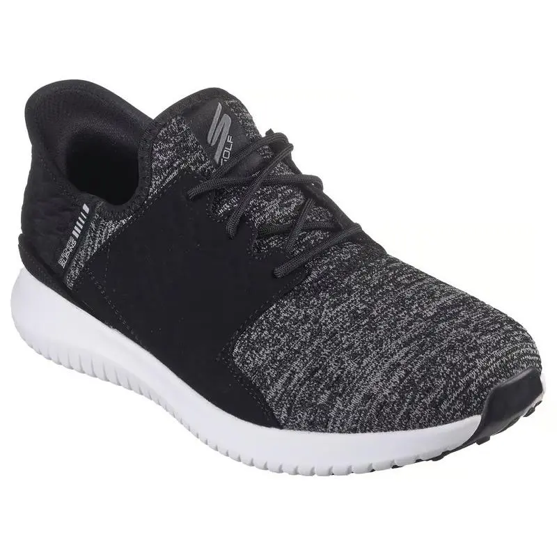 Mens Skechers Slip Ins GO Golf Max 2 Rover Slip Ins Black White Knit Shoes
