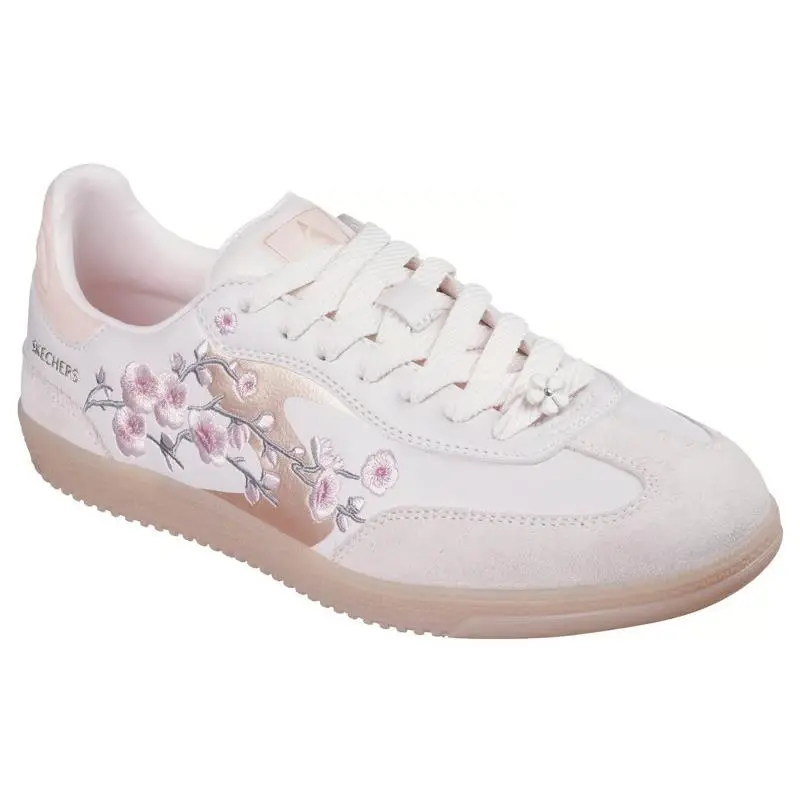 Womens Skechers Hotshot Blooming Blossoms Light Pink Suede Shoes