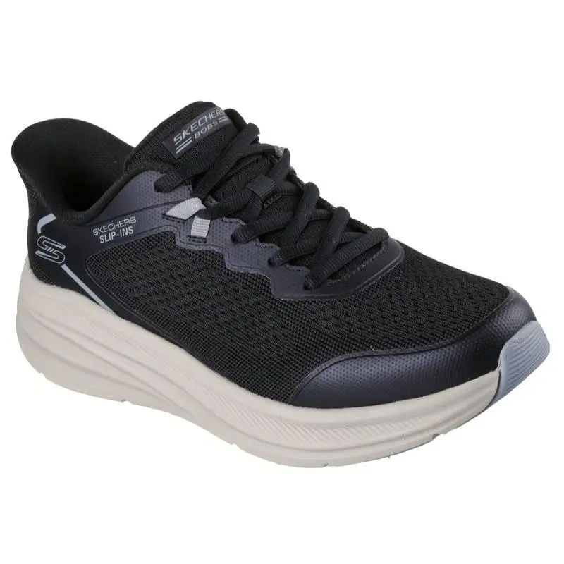 Mens Skechers Slip Ins Bobs Skillz Black Knit Shoes