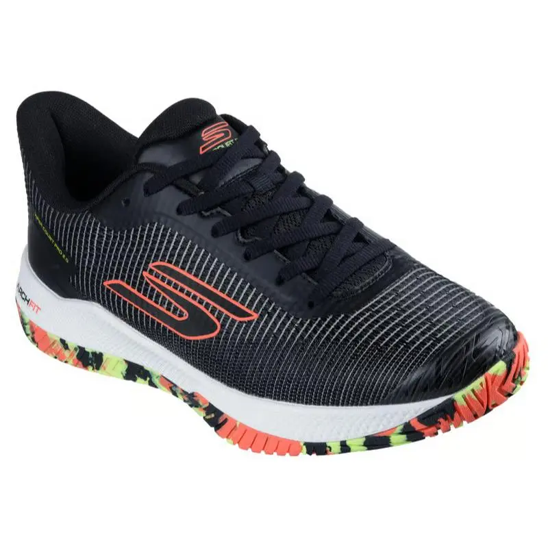 Mens Skechers Viper Court Pro 2.0 Pickleball Black Multi Mesh Shoes - Black