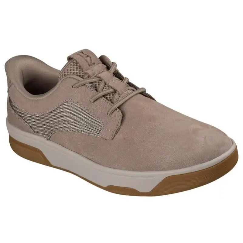 Mens Skechers Slip Ins Mark Nason Street Cup Deen Taupe Leather Shoes - Brown