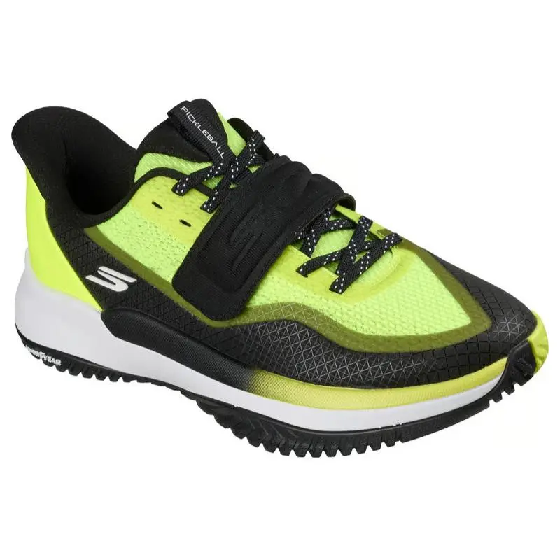 Mens Skechers Slip Ins Relaxed Fit Viper Court Elite 2.0 Yellow Black Mesh