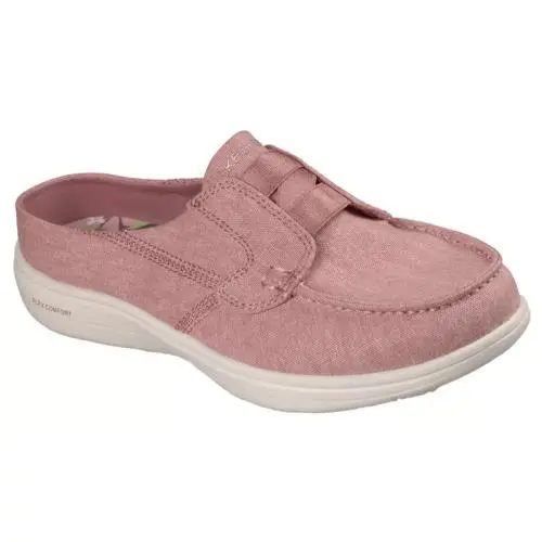 Womens Skechers ON The GO Flex Radiant Beach Day Dark Rose Canvas Shoes