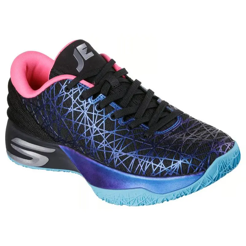 Mens Skechers Skx JE1 Black Blue Pink Mesh Shoes - Multicolor