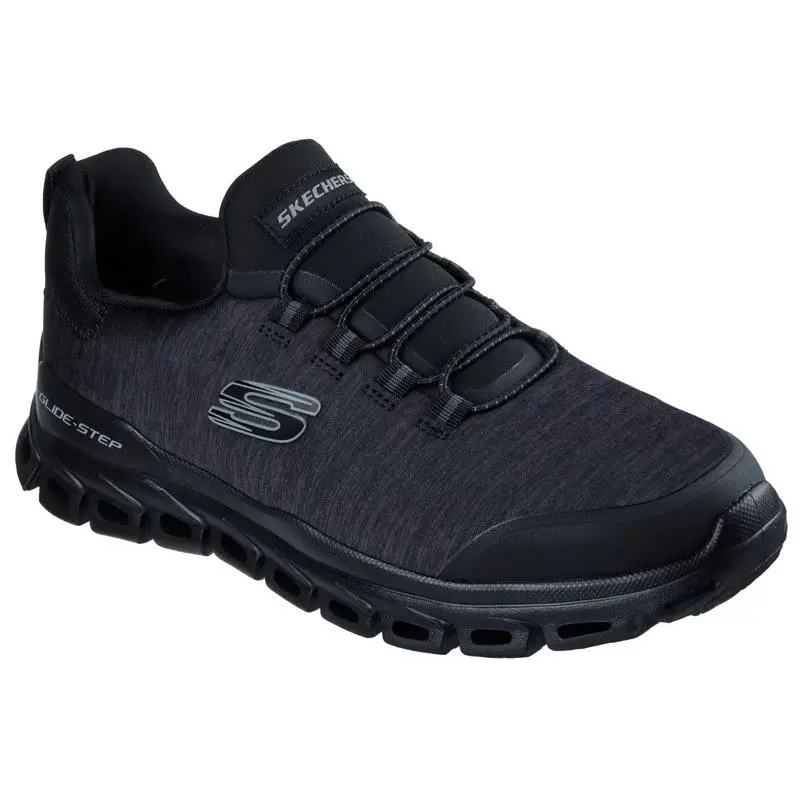 Mens Skechers Glide Step Ryla Black Heathered Jersey Shoes