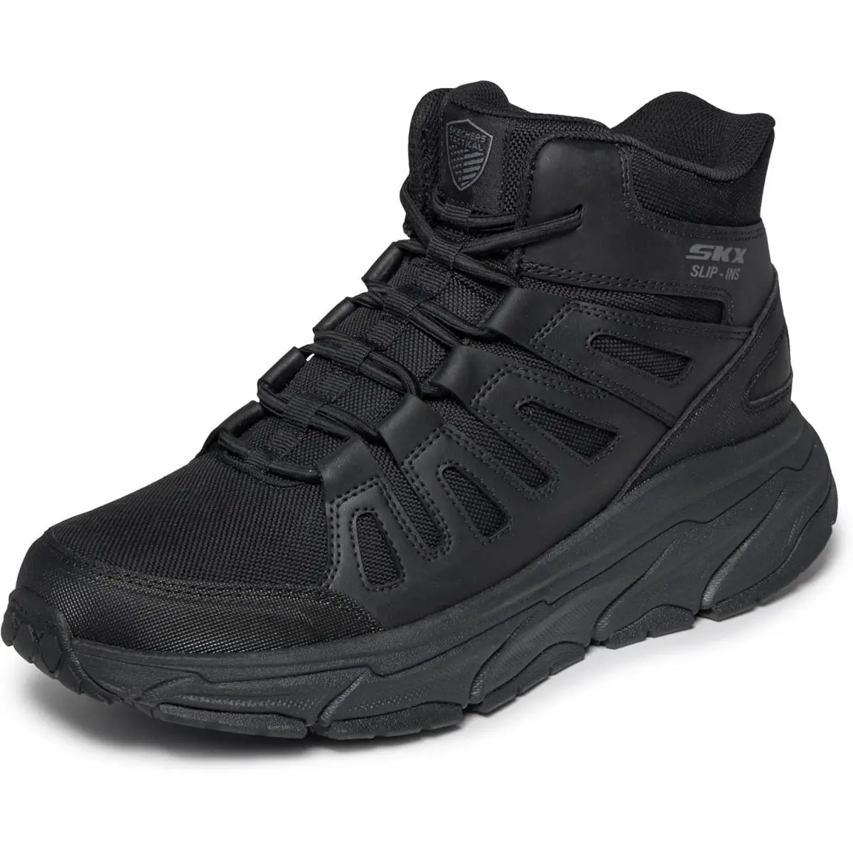 Skechers Mens D`lux Walker Sr Hands Free Slip Ins Tactical Boot