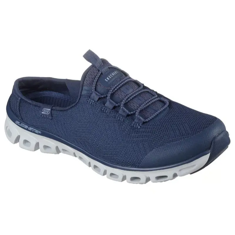 Womens Skechers Glide Step Obsessed Navy Mesh Shoes