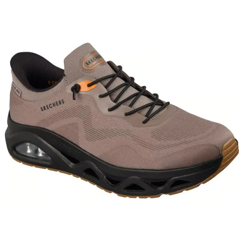 Mens Skechers Slip Ins Uno Glide Step Air Gliders Brown Black Mesh Shoes