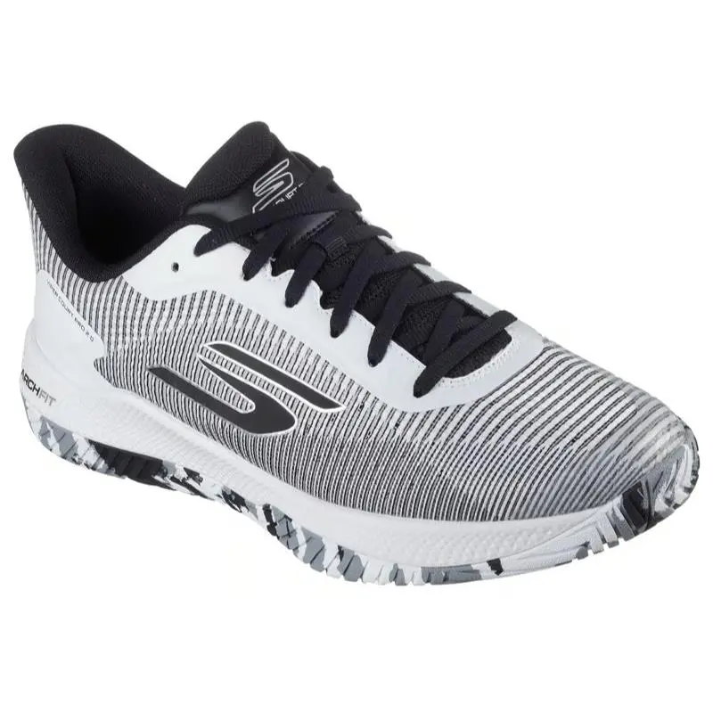 Mens Skechers Viper Court Pro 2.0 Pickleball White Black Athletic Shoes