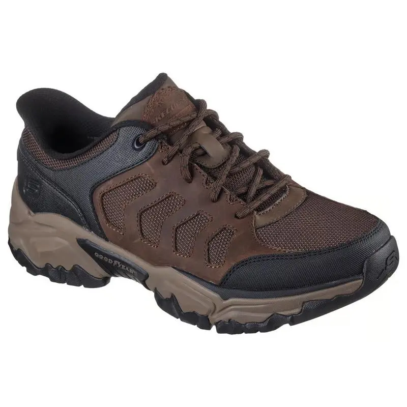 Mens Skechers Slip Ins Relaxed Fit Terrafom Jagger Cocoa Leather Shoes