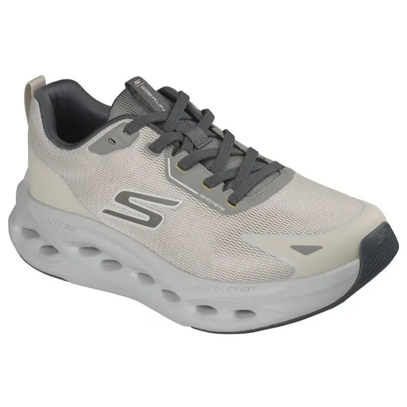 Mens Skechers Max Cushioning Glide Step Tukker Natural Mesh Shoes