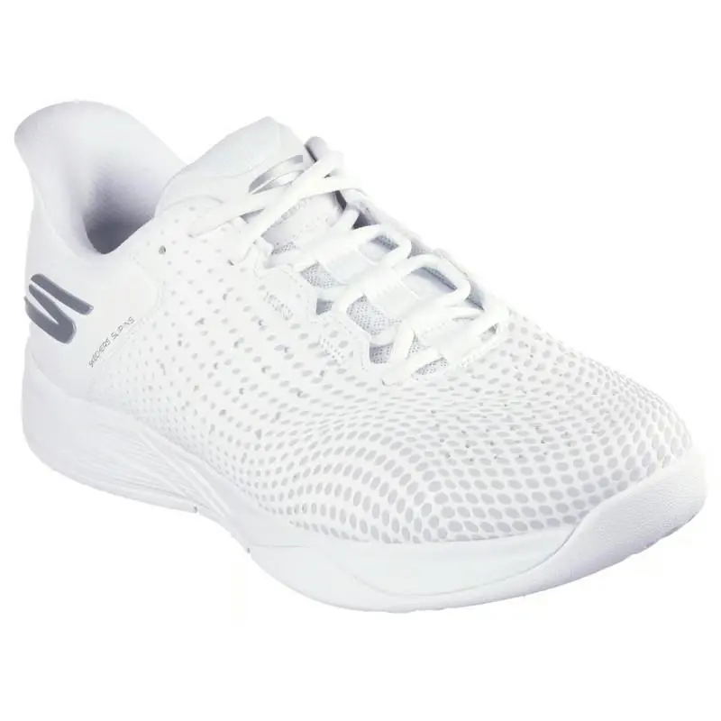 Mens Skechers Slip Ins Relaxed Fit Viper Court Reload White Mesh Shoes