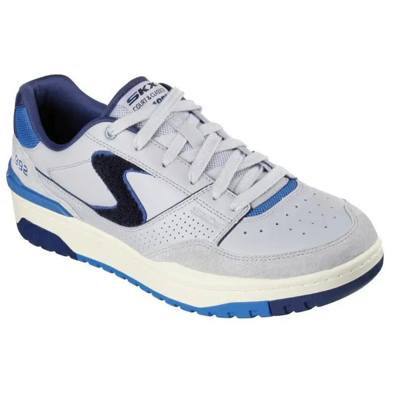 Mens Skechers S-1992 Gray Blue Suede Shoes