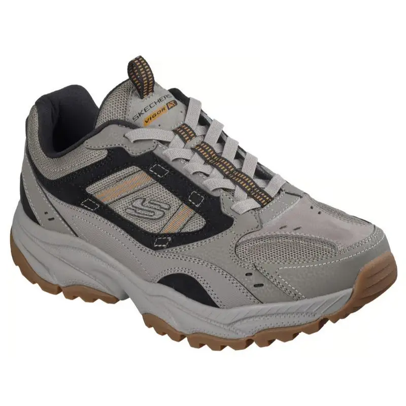 Mens Skechers Vigor AT Three Cornres Natural Black Suede Shoes