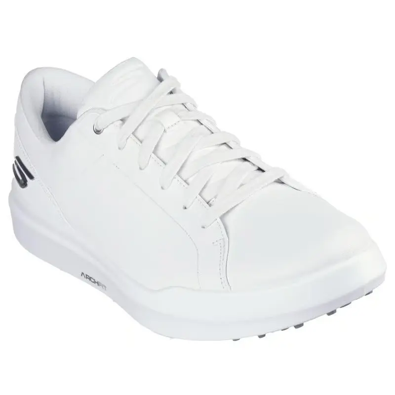 Mens Skechers Waterproof Relaxed GO Golf Drive 6 White Leather Shoes