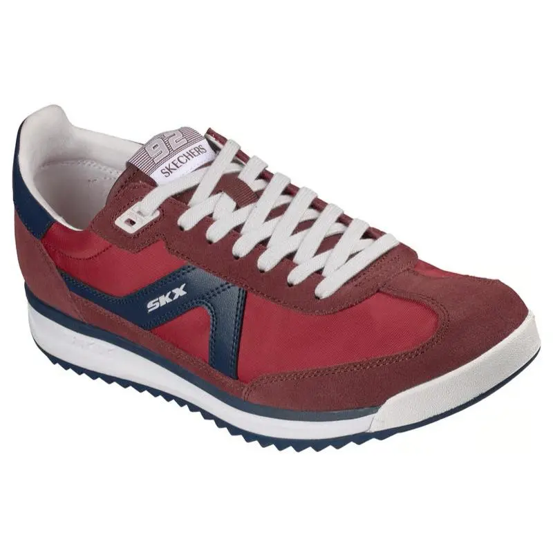 Mens Skechers Skx 92 Spective Burgundy Multi Suede Shoes