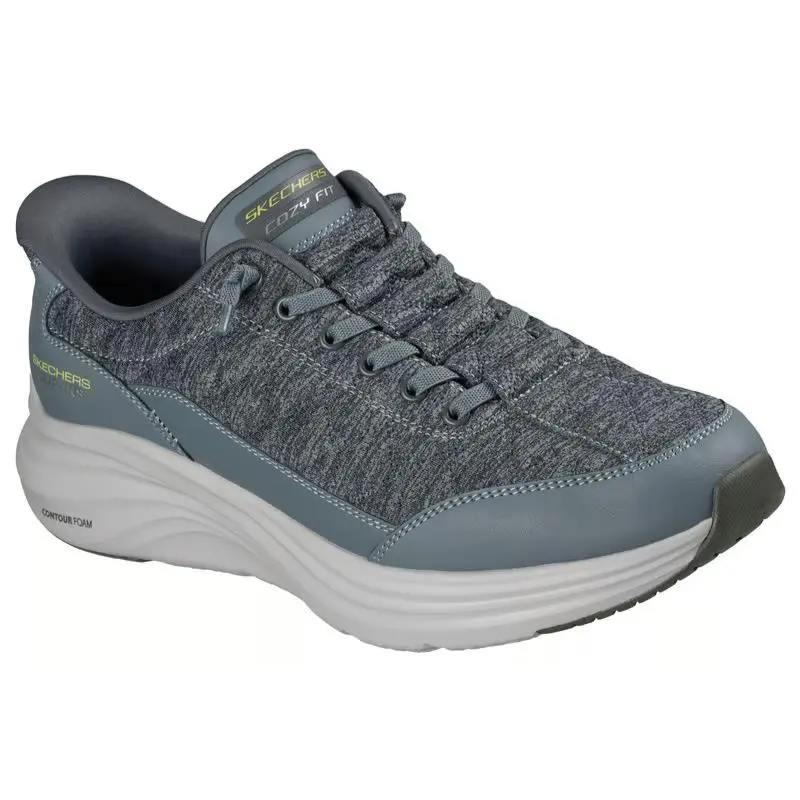 Mens Skechers Slip Ins Contour Foam Cozy Fit Copost Slate Mesh Shoes