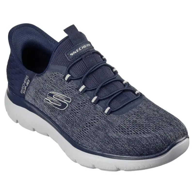 Mens Skechers Slip Ins Summits Key Pace Navy Mesh Shoes