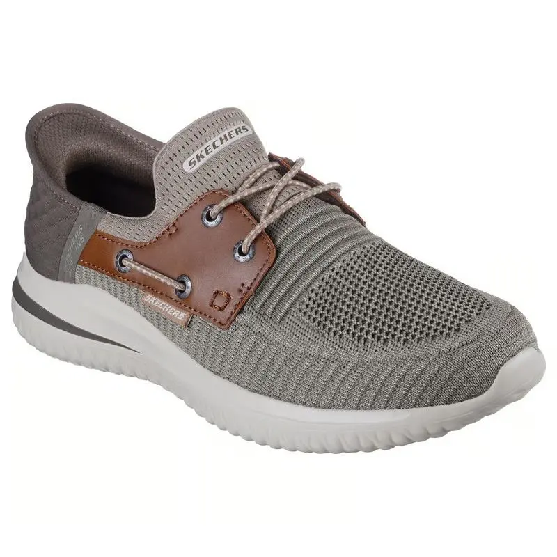 Mens Skechers Slip-ins Delson 3.0 - Roth Taupe Brown Boat Style