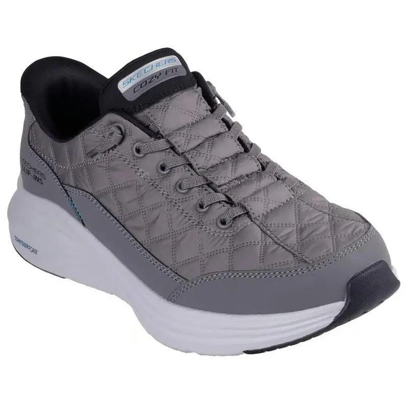 Mens Skechers Slip-ins Contour Foam - Cozy Fit Charcoal Black