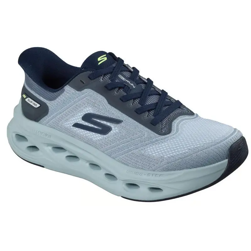 Mens Skechers Slip Ins Max Cushioning Glide Step Slate Mesh Shoes