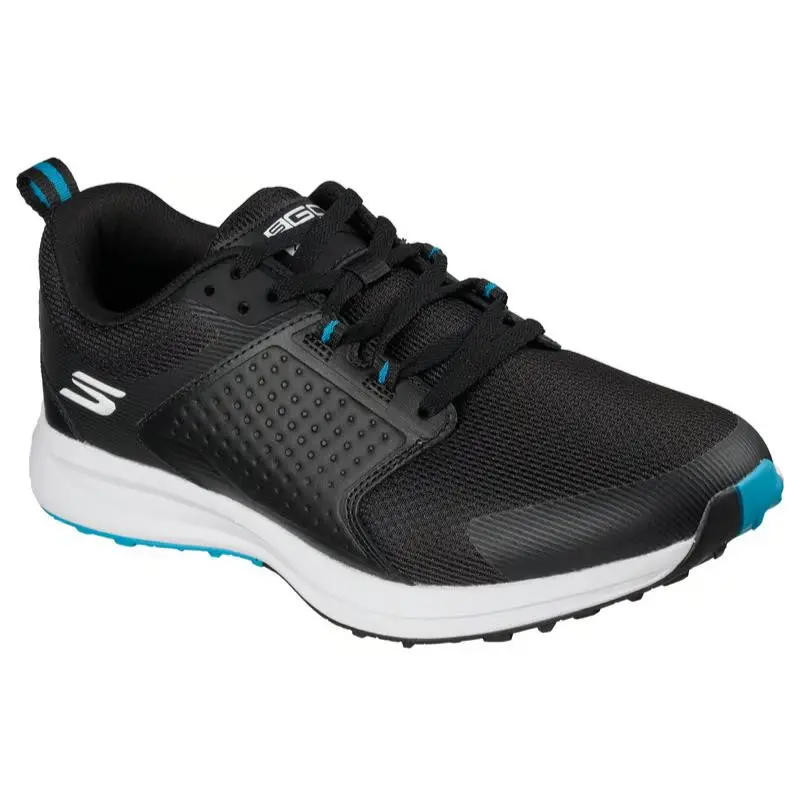 Mens Skechers Golf Quest Black Mesh Shoes